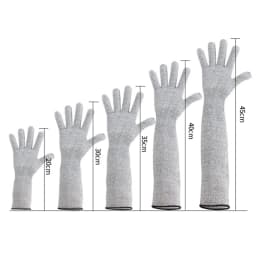 1/2PCS Level 5 HPPE Safety Sleeves Anti Cut Arm Puncture Gloves Cutting Resistant Bracers Protector Household Breathable Gloves