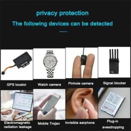 K18 Multi-function Anti-spy Camera Detector Device Finder 1MHz-6.5GHz GSM Audio Bug Finder GPS Signal RF Tracker Detect