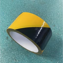 YITAPE Black Yellow Hazard Warning Tape PVC Safety Caution Barrier Tape Waterproof for Indoor Outdoor 3cm 5cm 7cm * 18M 1 Roll