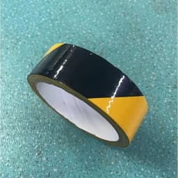 YITAPE Black Yellow Hazard Warning Tape PVC Safety Caution Barrier Tape Waterproof for Indoor Outdoor 3cm 5cm 7cm * 18M 1 Roll