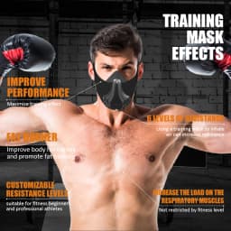 Workout Running Gym Mask Adjustable 48 Breathing Levels Air Resistance Sports Mask Fitness Exercise Physical Endurance Training