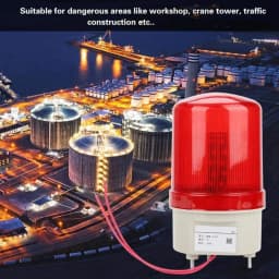 12V/24V/220V AC DC Outdoor LED Signal Alarm Light Strobe Flashing Emergency Warning Lamp Wall Mount for Automatic Gate Opener
