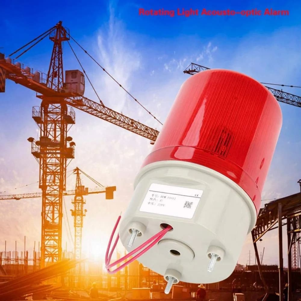 12V/24V/220V AC DC Outdoor LED Signal Alarm Light Strobe Flashing Emergency Warning Lamp Wall Mount for Automatic Gate Opener