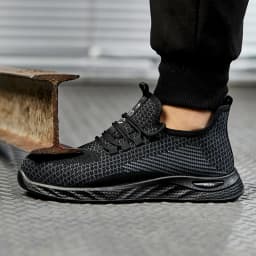 Men's Safety Shoes, Breathable Work Sports Shoes, Puncture and Smash Resistant Work Boots, Safety Protective Shoes Tactical Boot