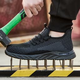 Men's Safety Shoes, Breathable Work Sports Shoes, Puncture and Smash Resistant Work Boots, Safety Protective Shoes Tactical Boot
