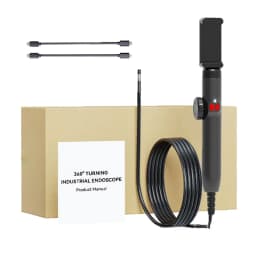 Two-Way 360° Rotating Borescope, 1080P Camera, Endoscope with Light, 6mm Waterproof Probe, Endoscope with Android/iOS Phone