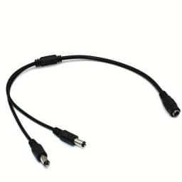 DC Power Splitter Cable 1 Female to 2/4/8 Male Y-Shaped Adapter with 12V Output 5.5mm x 2.1mm Connector for Cameras