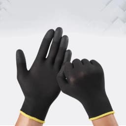 2/6/12 Pairs Nylon Knitted Gloves With PU Coated Work Safety Gloves Gardener Builder Driver Mechanic Protective Gloves Supplies