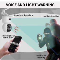 JIENUO Double Lens PTZ Wifi Camera IP Auto Track Security Full Color Dual Screen Infrared Nightvision HD Wireless Home Cam ICSee