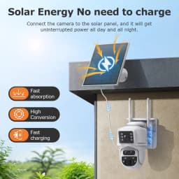 SHIWOJIA 6K 12MP 15X ZOOM Solar Camera 4G SIM /WIFI Three Lens Recording Dual Screen Human Auto Tracking Color Night Vision UBox