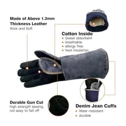 Welding Gloves, Tig/Mig Welding Glove, BBQ Oven Glove, Guantes Para Soldar, Heat-Insulated Mittens
