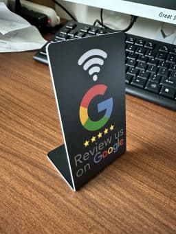 13.56Mhz Programmable Google Review Card NFC Station Table Acrylic Stickers Waterproof NFC Stand Google Review Card