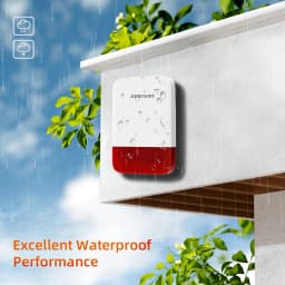 Staniot 120dB Wireless Strobe Siren High Decibel Built-in 5000mAh Battery Indoor/Outdoor Waterproof Support Solar Panel Charge