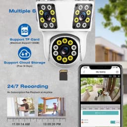 IPC360 HOME 3 lens 3 Screens IP Outdoor Camera WIFI Motion Tracking PTZ Video CCTV Camera Dual Lens Waterproof Security System