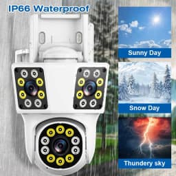 IPC360 HOME 3 lens 3 Screens IP Outdoor Camera WIFI Motion Tracking PTZ Video CCTV Camera Dual Lens Waterproof Security System