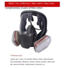 6800 Full Face Gas Mask Respirator Sets Industrial Painting Spraying Respiration Safety Work Protective Respirador