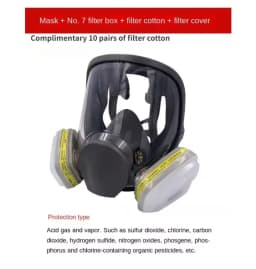 6800 Full Face Gas Mask Respirator Sets Industrial Painting Spraying Respiration Safety Work Protective Respirador