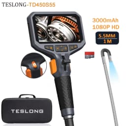 TESLONG TD450S 4.5 Inch Screen Articulating Borescope 1080P Two Way 360° Steering Endoscope Camera with 32GB TF Card