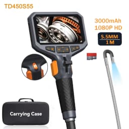 TESLONG TD450S 4.5 Inch Screen Articulating Borescope 1080P Two Way 360° Steering Endoscope Camera with 32GB TF Card