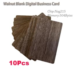 2/5/10Pcs Blank Walnut Business Card RFID Ultralight Card Smart NFC Card for DIY Arts Craft Project Laser Engraving Material