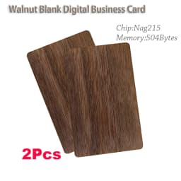 2/5/10Pcs Blank Walnut Business Card RFID Ultralight Card Smart NFC Card for DIY Arts Craft Project Laser Engraving Material