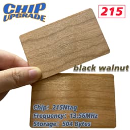 2/5/10Pcs Blank Walnut Business Card RFID Ultralight Card Smart NFC Card for DIY Arts Craft Project Laser Engraving Material