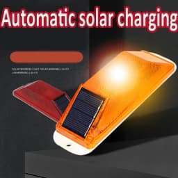 2pcs Warning LED Lamp Solar Warning Lamp Solar Strobe Lamp Chip Control Bridge Night Driving Safety Light Traffic Caution Light