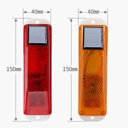 2pcs Warning LED Lamp Solar Warning Lamp Solar Strobe Lamp Chip Control Bridge Night Driving Safety Light Traffic Caution Light