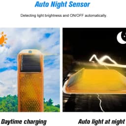 2pcs Warning LED Lamp Solar Warning Lamp Solar Strobe Lamp Chip Control Bridge Night Driving Safety Light Traffic Caution Light
