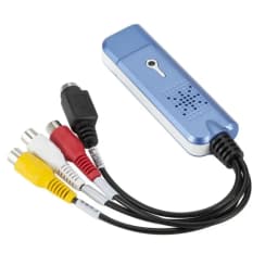 VHS VCR to Digital Converter USB 2.0 Audio Capture Card-Analog Capture Card with RCA Cables for DVD/TV, Works with Windows7/8/10