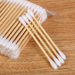 500 Round Headed Cotton Swabs Bamboo Sticks Double Round Headed Cotton Swabs Precision Pointed Cosmetic Nail Tools