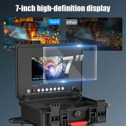 7 Inch Sewer Inspection Camera, 100ft Cable 17MM/23MM Drain Pipe Endoscope IP68 Waterproof Industrial Pipeline Camera 16GB DVR