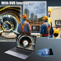 7 Inch Sewer Inspection Camera, 100ft Cable 17MM/23MM Drain Pipe Endoscope IP68 Waterproof Industrial Pipeline Camera 16GB DVR