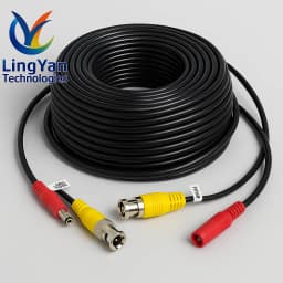 5-50M BNC + DC 2-in-1 CCTV Cable | Coaxial Video Power Wire for AHD DVR Security Surveillance Camera System