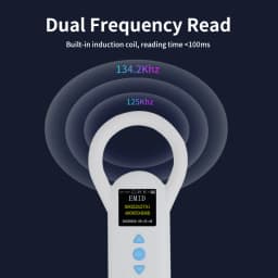 134.2Khz Animal RFID Reader Pet Cat Dog Handheld Microchip Scanner FDX-B Glass Chip USB/Bluetooth Animal Microchip Reader