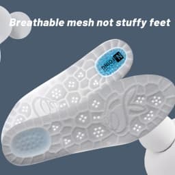 Thick Sports Insoles Both Men and Women Fully Padded with Anti Odor Sweat Absorbing Breathable High Elasticity for Long Standing