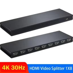 4K 1x8 HDMI Splitter Audio Video Distributor Converter for DVD Xbox PS4 Laptop PC To TV Monitor 1 in 8 Out Copy Mode Display