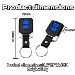 433MHz 2-Key Wireless Copy Remote Control Garage Door Handheld Transmitter