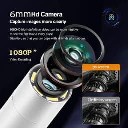 360° Rotating 2-way Articulated Endoscope 6mm 5-inch IPS Endoscope Inspection Camera Automotive Mechanical Industrial Endoscope