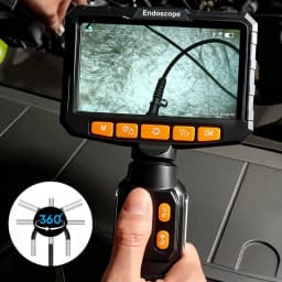 360° Rotating 2-way Articulated Endoscope 6mm 5-inch IPS Endoscope Inspection Camera Automotive Mechanical Industrial Endoscope