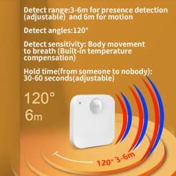 Lincukoo Tuya Zigbee Smart 3in1 Human Motion Presence Sensor Suitable for Meeting Room Reading Room Living Room 3-6 Meters