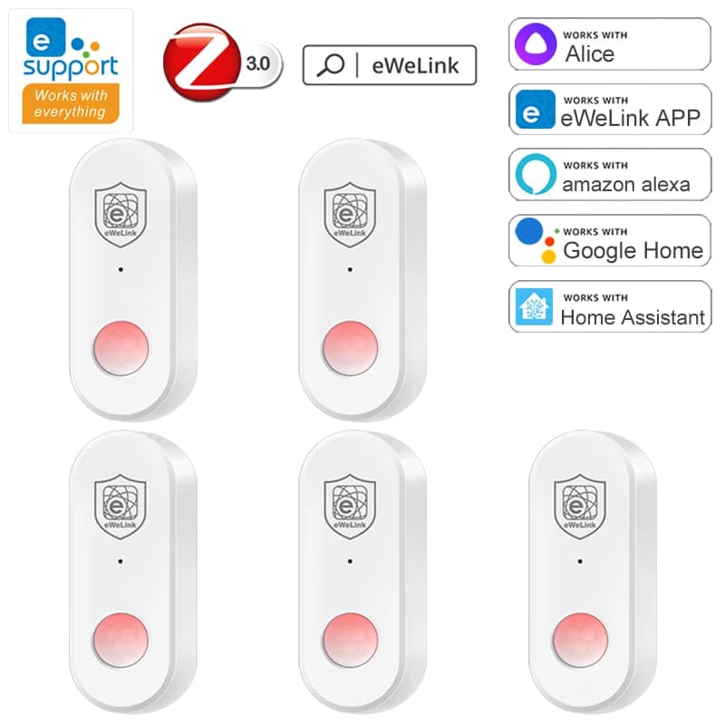 EWeLink Zigbee PIR Human Motion Sensor Smart Home Security Anti-theft Infrared Detector Works With Zigbee Gateway EWeLink APP