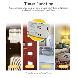 EWelink Smart WiFi Garage Door Opener Relay Switch DC12V 24V AC220V WirelessRemote Control 1CH Alexa Googole Home Voice Control
