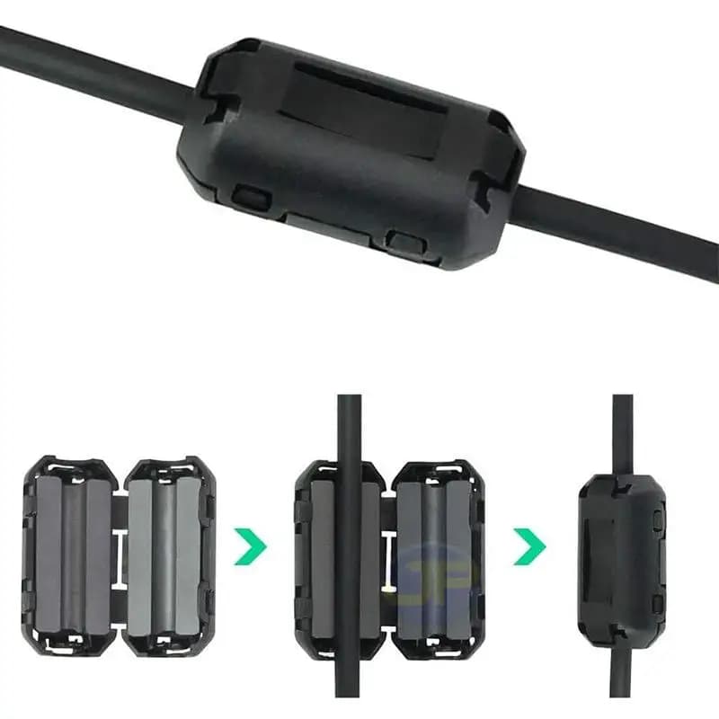 5/10Pcs Ring Wiring Cable Clamp Tools 3.5-13mm Toroidal Core Ferrite Bead Clip Choke RFI Noise Filter Clip Noise Filter