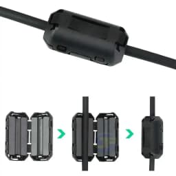 5/10Pcs Ring Wiring Cable Clamp Tools 3.5-13mm Toroidal Core Ferrite Bead Clip Choke RFI Noise Filter Clip Noise Filter