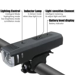 1000LM Bicycle Led Front Light LED USB Rechargeable Smart Sensor Rear Light Waterproof Bright Flashlight Safety Cycling Lights
