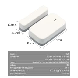 TTLock APP Wireless Door Sensor Detector DS2/DS3 Wireless Door Sensor Door Contact Detection Windows Open Close Status