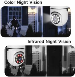 Wireless Bulb Camera Wifi E27 Bulb Camera 360 Degree PTZ Audio WiFi Security Camera Full-color High-definition Night Vision