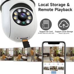 Wireless Bulb Camera Wifi E27 Bulb Camera 360 Degree PTZ Audio WiFi Security Camera Full-color High-definition Night Vision