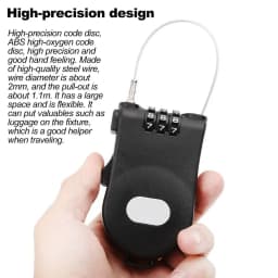 Hot Wire Rope Steel Cable Code Lock Telescopic Suitcase Car Sled Bicycle Helmet High-precision Code Wheel Password Lock For Bike
